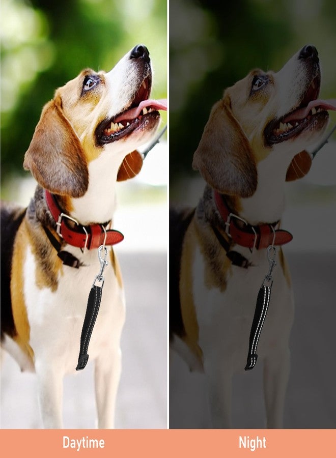 Amabro 2PCS Reflective Dog Safety Collar Clips, Adjustable Nylon Pet Collar Double Ended 360 Degree Rotatable Backup Clasp Clips Dog Collar Harness Connector (Black, Grey) - Image 2